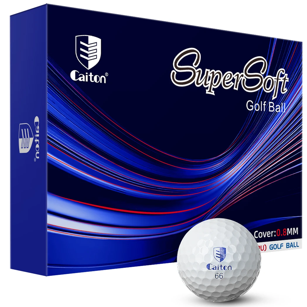 Caiton Tournament-Grade PU Golf Balls - 12Pcs,Multi-Layer 3/4/5 Layer Opt , Ultra-Soft Feel, High Swing Speed, Durable Cover