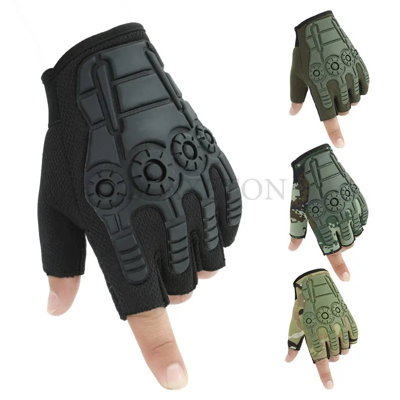 

Outdoor Half Fingered Gloves Motorcycle Fingerless Gloves Hunting Bicycle Men's Accessories