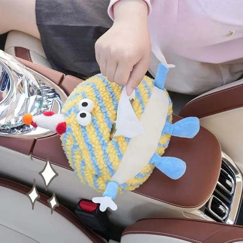 

Creative Funny Little Monster Car Tissue Box - Hanging Style for Armrest Box, Auto Tissue Bag, Personality Car Supplies