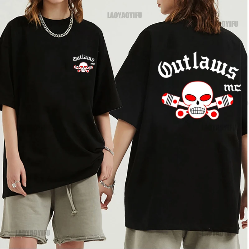 Outlaws MC men T shirt support outlaws t-shirt summer brand tshirt for male cotton man tops Street Fashion Short Sleeve Clothing