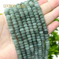 5x8MM Abacus Natural Stone Burma Jades Green Chalcedony Loose Spacer Beads for Jewelry Making Diy Bracelet Charms Accessories