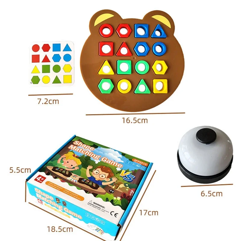 Jouets de puzzle assortis pour enfants, jeux de société de puzzle de formes géométriques, jouets d'interaction précoce, jeux de bataille pour enfants, couleurs