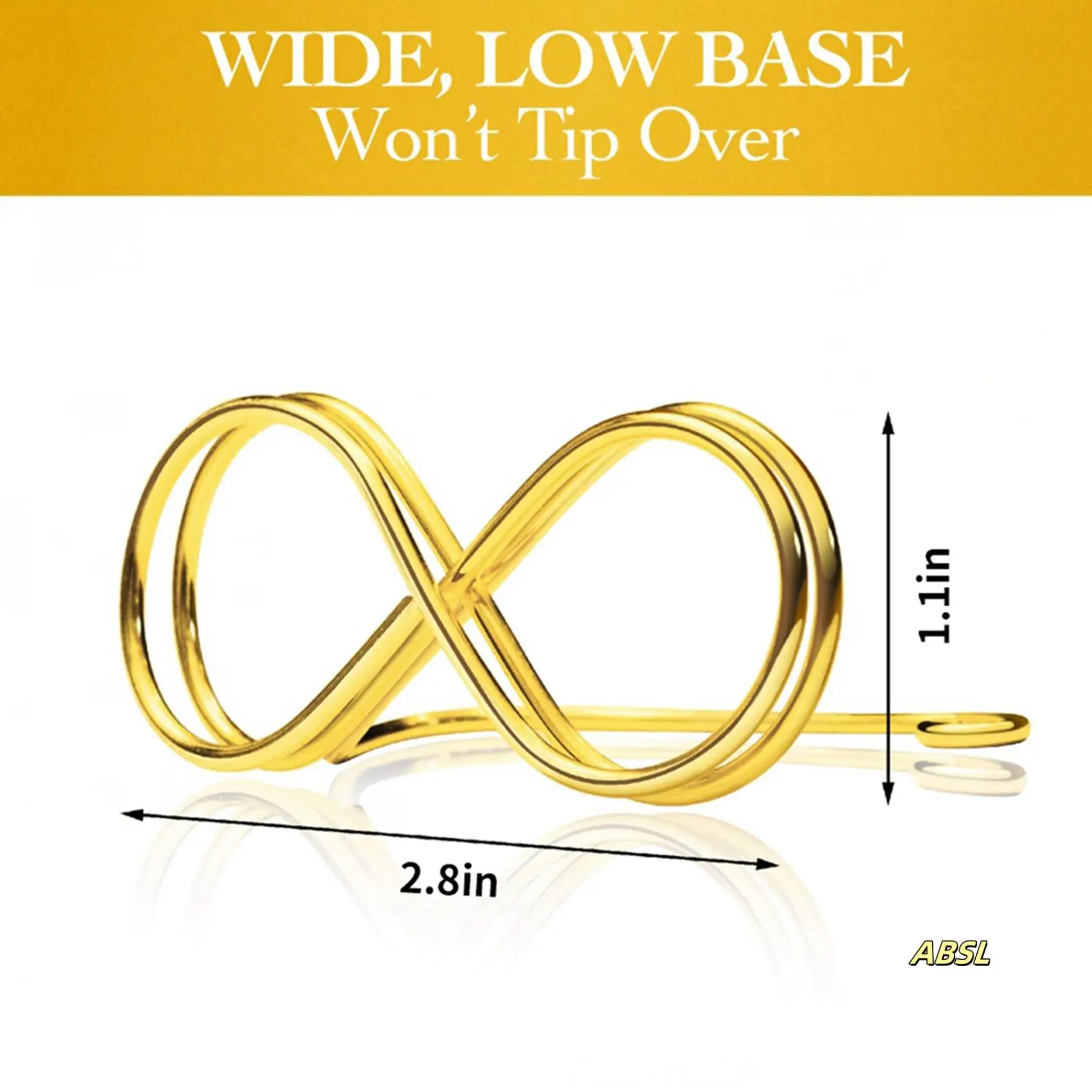 

Table Number Holder Stands 24 Pack - Wedding Seating Labels Placecard Clips Photo Picture Cards Display Stand Gold