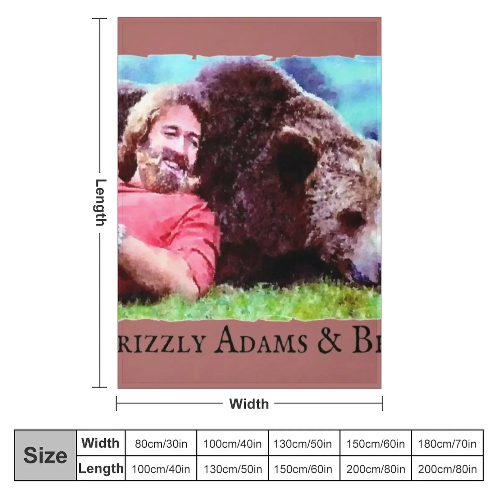 Grizzly Adams & Ben Throw Blanket Winter beds Shaggy funny gift Blankets