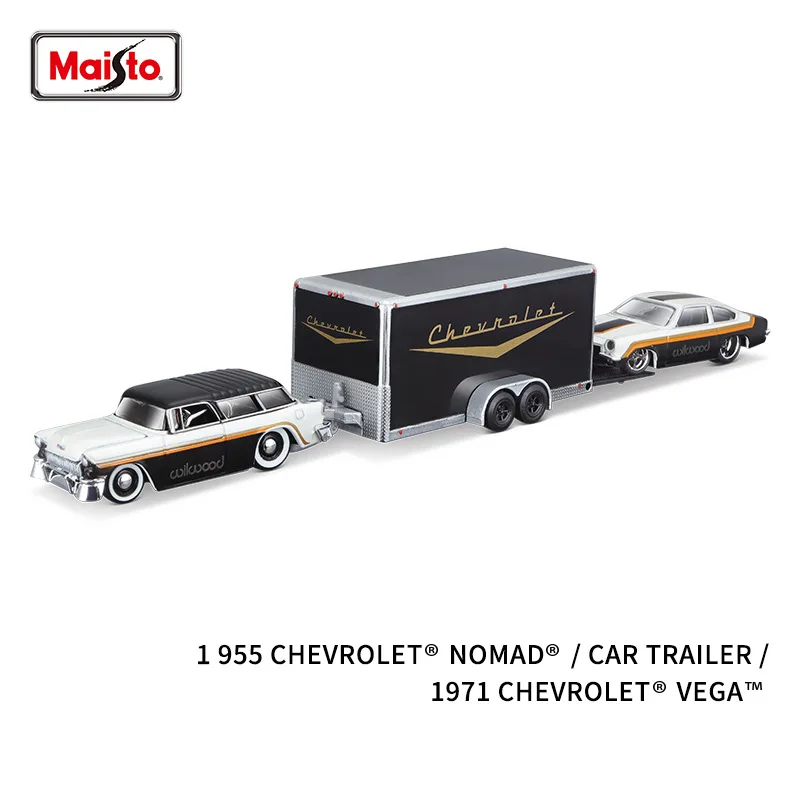 Maisto 1:64 1993 Chevrolet 454SS PICK UP Transport Guss Herstellung Anhänger Modell Simulation Modell Legierung Auto Sammlung