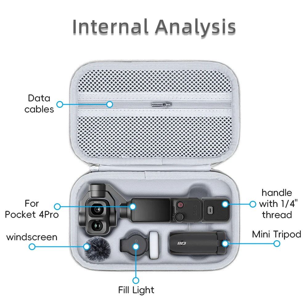 For DJI Osmo Pocket 4P Portable Storage Case Waterproof Anti-fall Handheld Storage Bag for DJI Pocket 4Pro Accessories