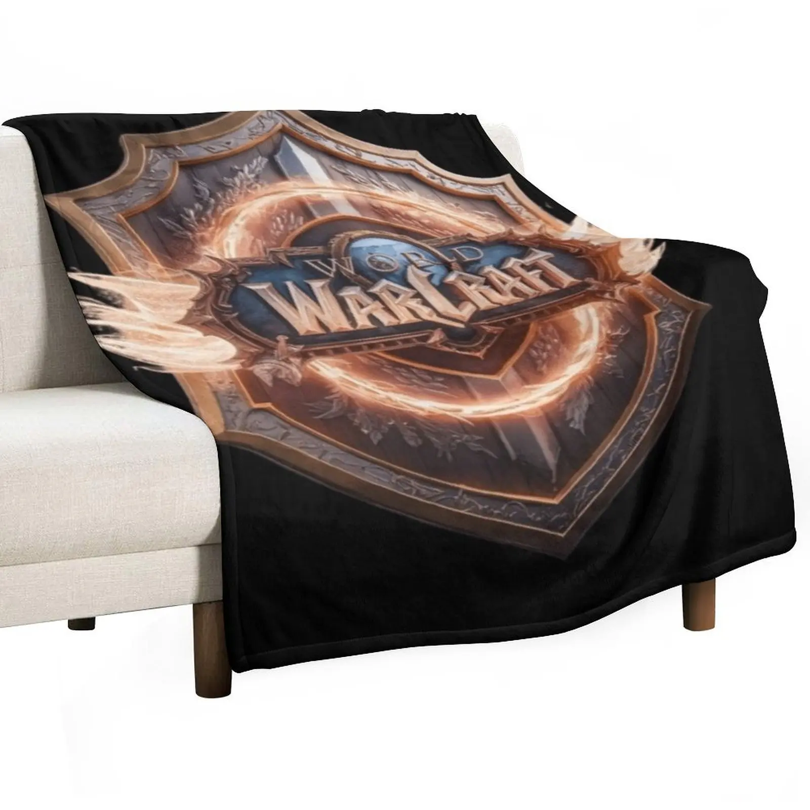 

7625 Shield from the game World of warcraft - WoW- Throw Blanket Furry decorative Bed covers for babies Blankets