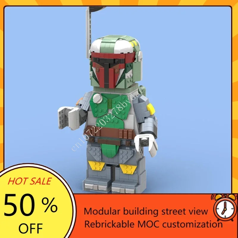 

1221PCS MOC Space Battle Series Boba 6:1 Fett Mega Figure Model Custom Puzzle Technology DIY Creative Assembly Toy Gift