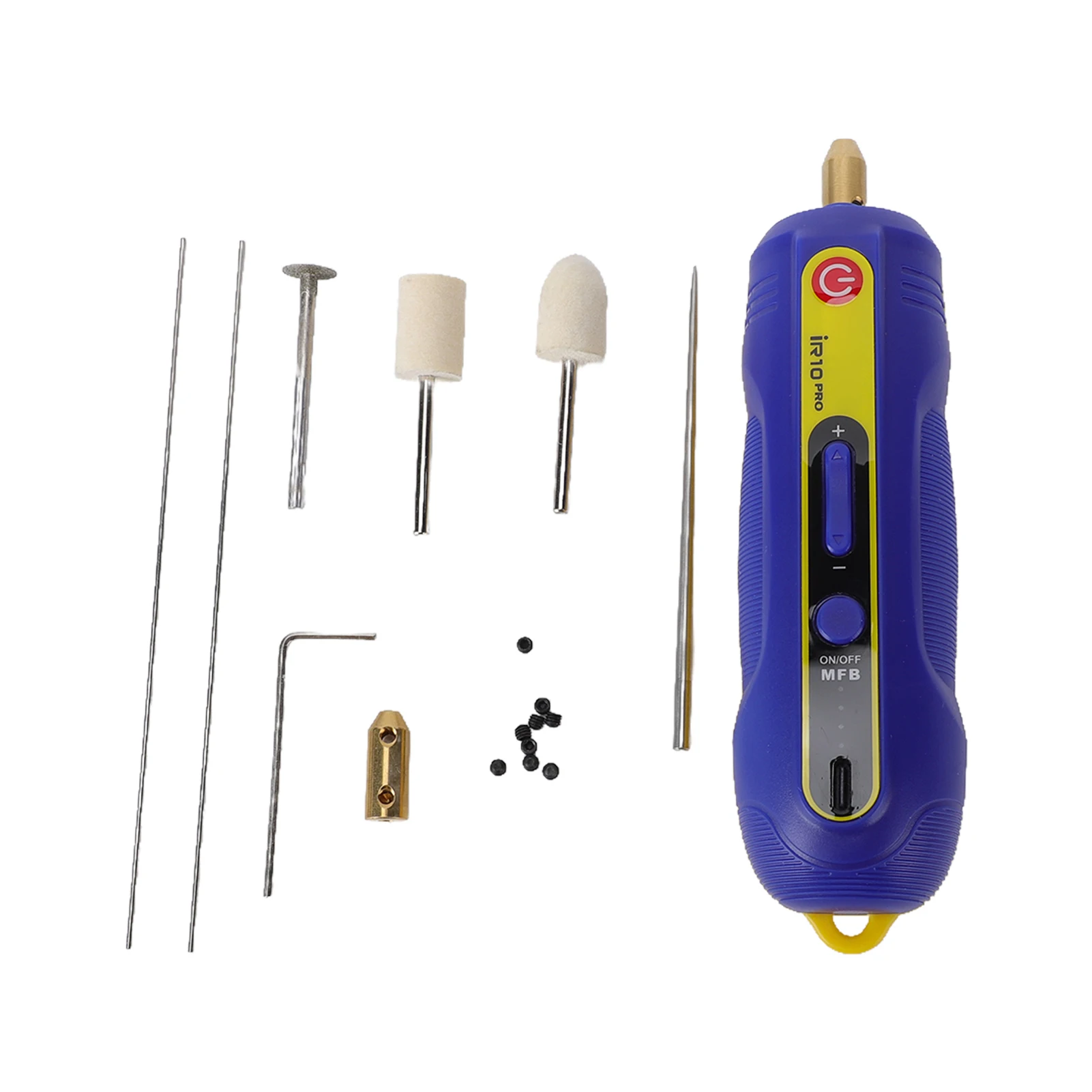 Electric Glue Removal Tool Rechargable Handle with 6 Needle Tips Mobile Phone Screen OCA Remover Support 3 Speeds Green LED Ligh