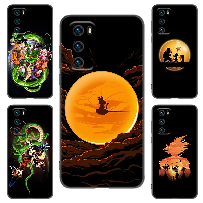 Cute D-Dragon Ball Goku Black Phone Case For Huawei P8 P9 P20 P30 P40 Mate 8 9 10 Lite 20 30 P50 Pro Plus 20X P Smart 2020