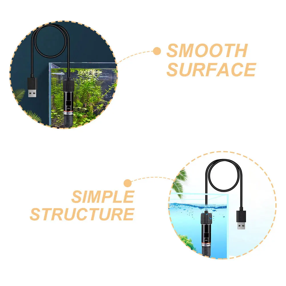 

Small Fish Tank Heater USB Mini Aquarium Heater Constant Temperature Fast Heating Saving for Aquariums