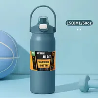 Portable Outdoor Large Capacity 1500ML Vacuum Thermos Water Bottle Tumbler Stainless Steel Thermo Flasks