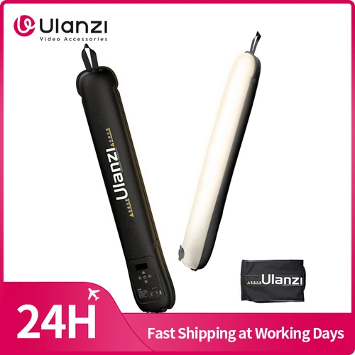 Ulanzi UA12/UA20 Luz de tubo de aire portátil 12W Luz de relleno bicolor 2700K-6500K Luz de relleno magnética para fotografía interior al aire libre