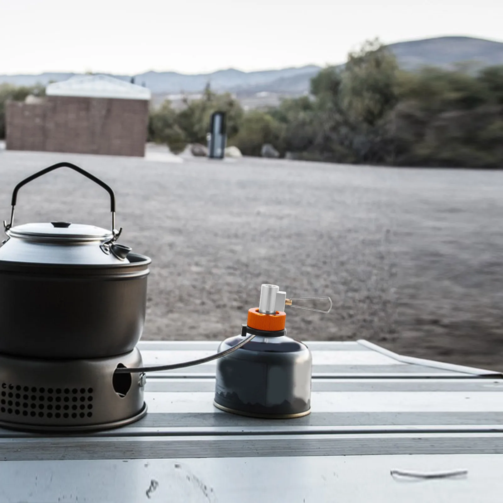 

Multifunctional Outdoor Gas Adapter Stove Refill Valve Durable Easy Operation for Camping Hiking Backpacking Hiking Gas Adapter