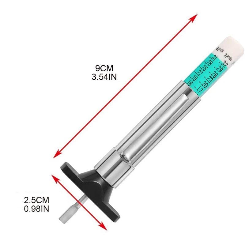 Car Tyre Tire Tread Auto Depth Thickness Gauge Meter 25MM Measuring Pen Color Coded Digital Caliper Monitoring Tool