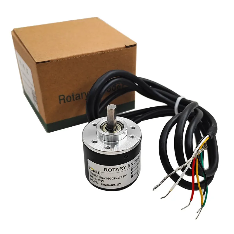 Encoder Rotatorio Incremental Fotoeléctrico 38S6G5-Z 50-2500PPR ABZ 5-24V DC Salida NPN E6B2-CWZ6C Alta Precisión 00-2500R/P