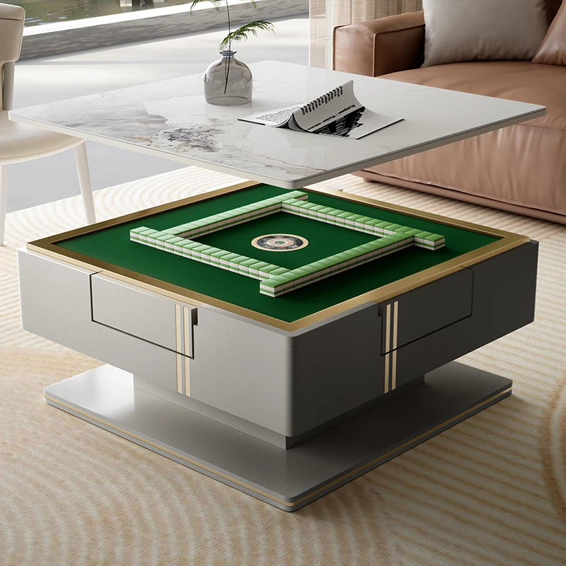 

Integrated lifting coffee table and mahjong machine, home gray living room, home automatic shuffling, multifunctional mute