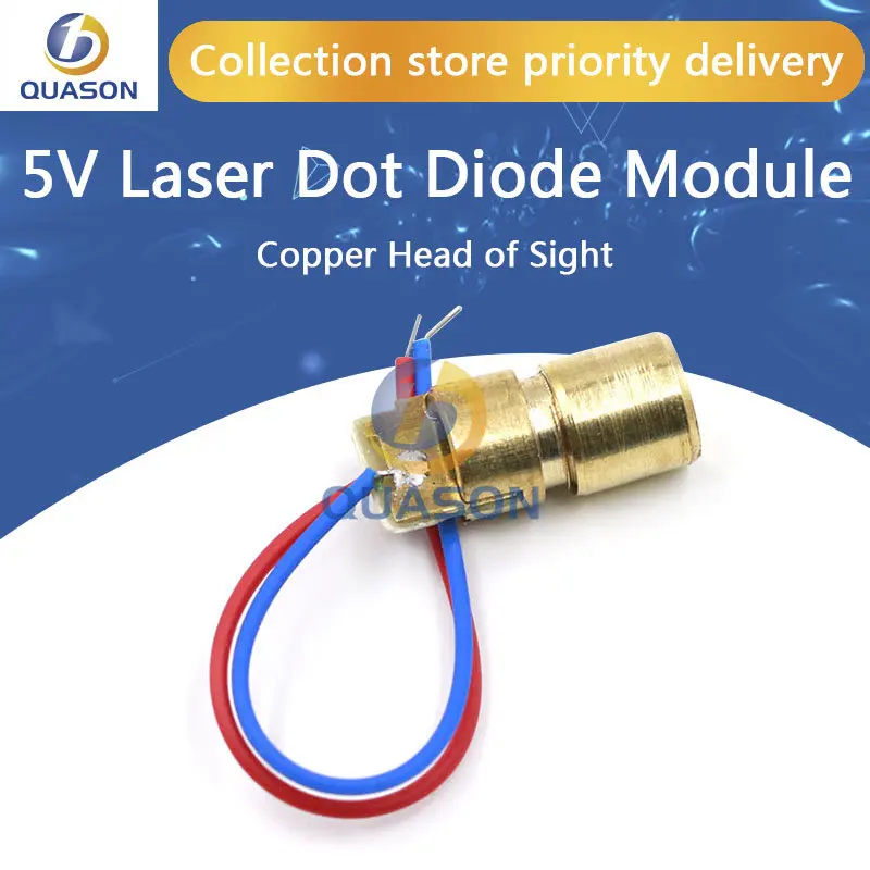 10PCS 5V 650nm 5mW Adjustable Laser Dot Diode Module Red Sight Copper Head Mini Laser Pointer