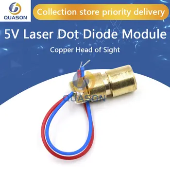 10Pcs 5V 650nm 5Mw Verstelbare Laser Dot Diode Module Red Sight Koperen Hoofd Mini Laser Pointer