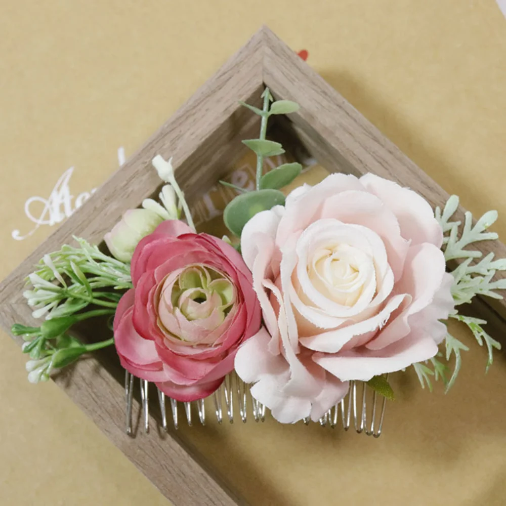 Künstliche Lavendel Seide Rose Braut Kopf bedeckung für Hochzeit handgemachte Brautjungfer Blumen Braut Kopf bedeckung Hairnovia Accesorios