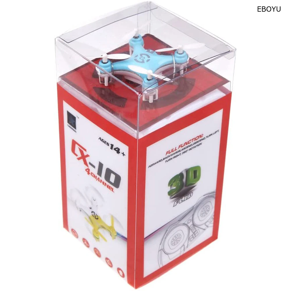 Cheerson CX10 Mini RC Drone 4CH 2.4GHz 6 Axis Gyro LED Rechargeable Mini Nano RC UFO Quadcopter RTF