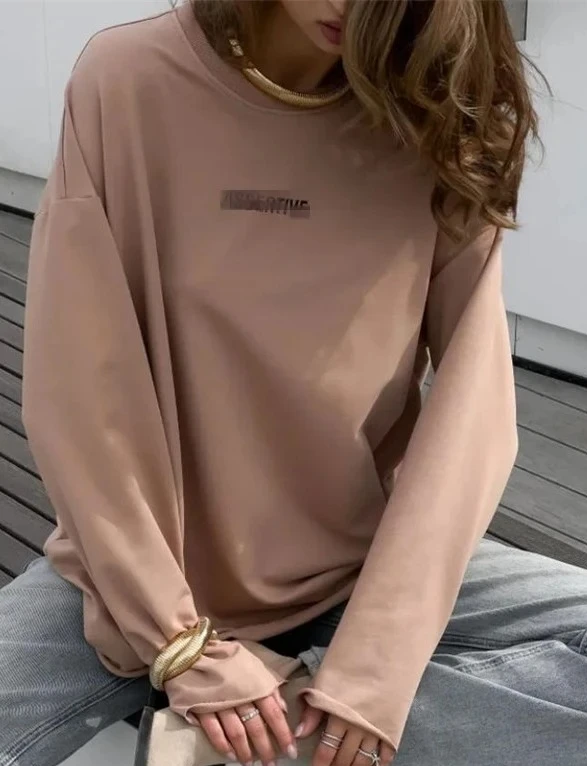 

Loose Long Sve T-irt Women's Casual Pullover Top Street Printed Tee Summer Comfortable Breathable