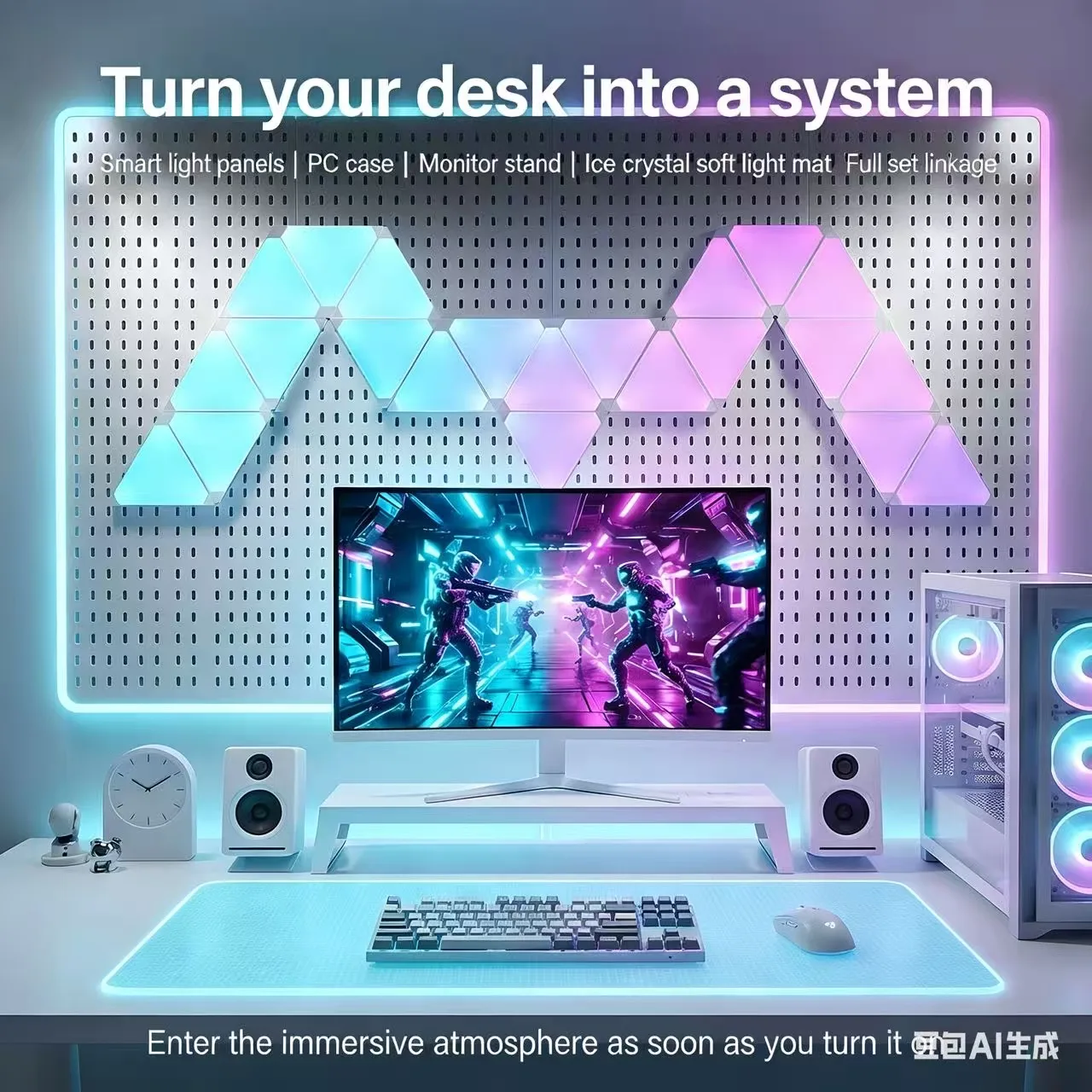 

PCDOCK/Ultra-Clear Glass Ice Crystal Soft-Light Mouse Pad (Flagship Edition)/Stylish Gaming Desk Accessory/PCDOCK Mouse Pad