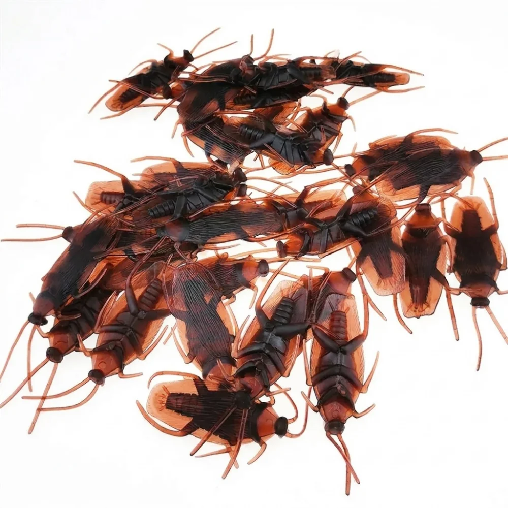 Realistic Fake Cockroach Prank Toy Scary Plastic Insect For Halloween Cosplay Prop And April Fools Day Gag Novelty Bug