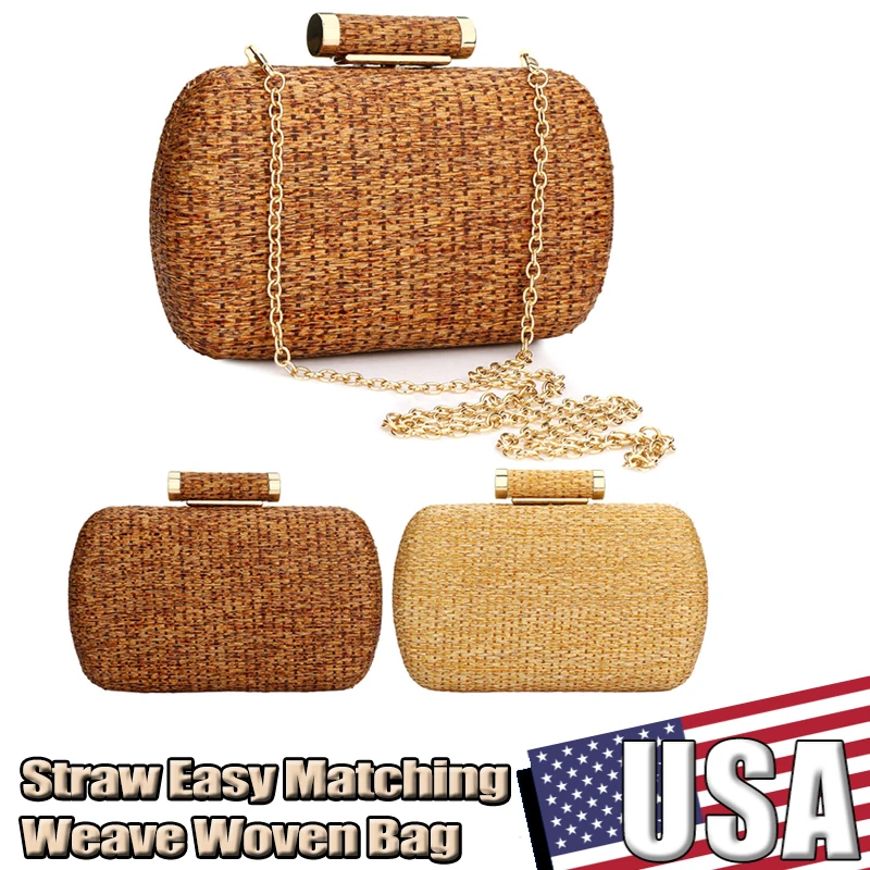 

Straw Summer Clutch Bag Fashion Bolsa Feminina Women Bag Over Shoulder Clutch Female Evening Handbag Prom Evening Party Sac