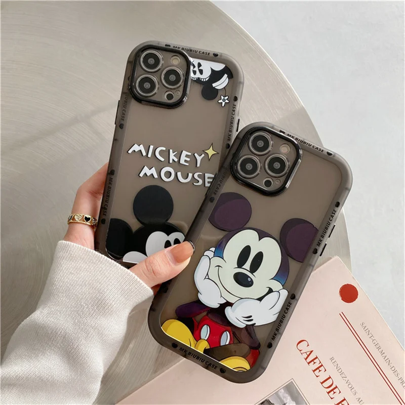 Cute Disney Mickey Minne Soft Case for iPhone 12 Pro 11 Pro XS Max X XR 7 8 Plus Back Cover Silicone TPU Anti-fall Shell