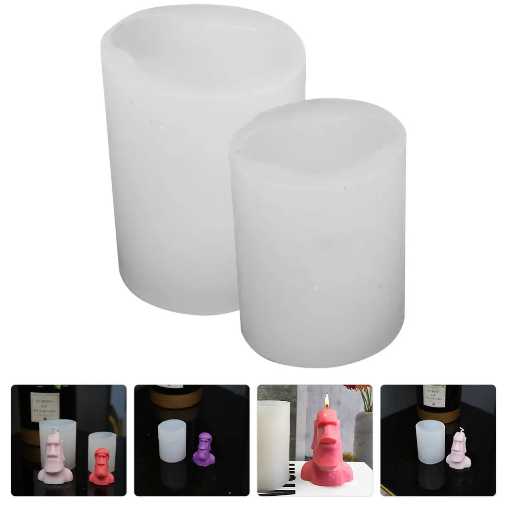 Statue Silicone Molds 2 Piece Reusable Food Grade for DIY Scented Candle Soap Wax Craft Making