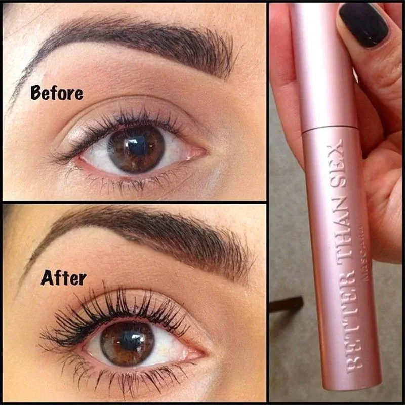 Better Than Sex Mascara Big Eyes Waterproof Sweatproof Bushy Long More Volume Mascara Pink Tube Eyelash Cream Beauty Eyes Makeup