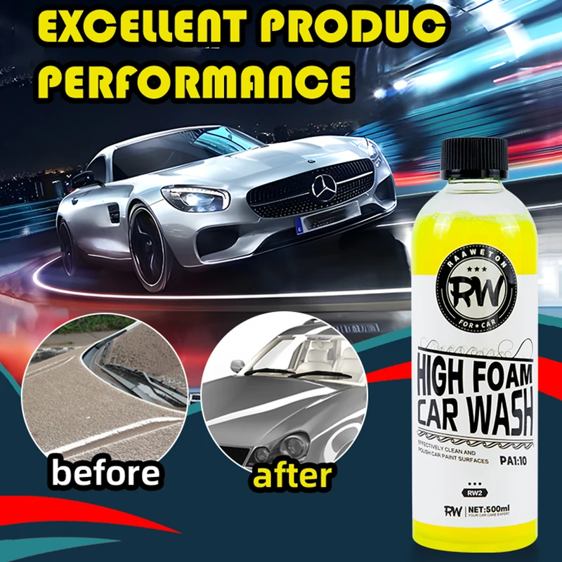 Alta concentração Car Wash Liquid, Super Foam, Limpeza Profunda, Água para Detalhamento Automático, Produtos de proteção de cuidados, Borracha de