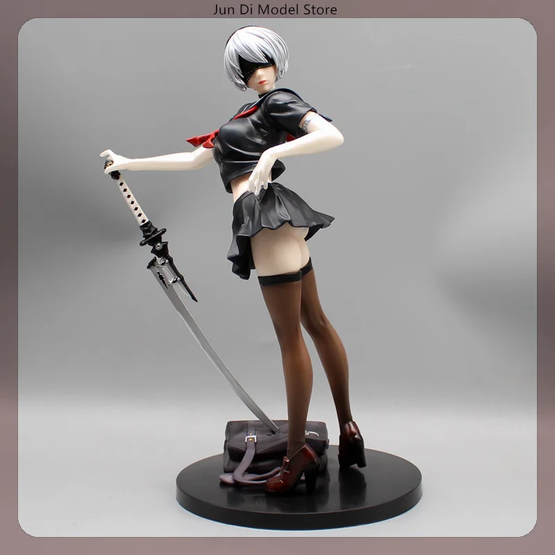 

29.5cm Nier Automata Game Girl Figure 2B In Sailor Suit Mechanical Lifeform Statue Collection Desktop Decoration Ornament Toys