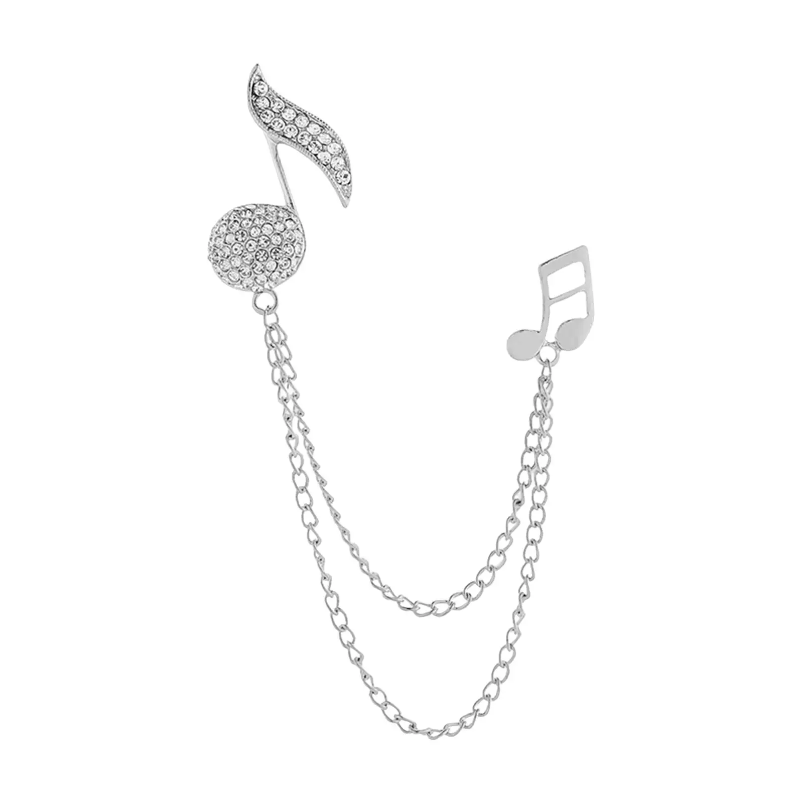 Modeschmuck Musiknote Brosche Stern Strass Anzug Revers Abzeichen für Männer Hochzeit Büro Geburtstagsgeschenk