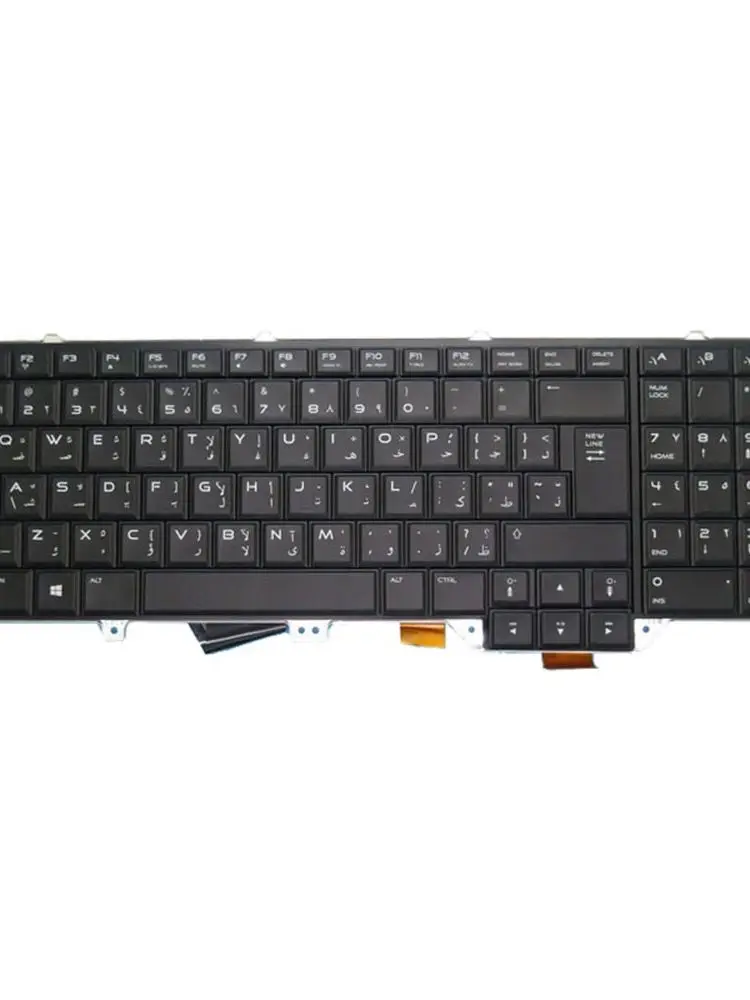 Arabic AR Laptop Keyboard For Alienware 17 18 R1 / M17X R5 05T5DR 5T5DR PK130UJ1B13 NSK-LC0BC 0A Black With Backlit