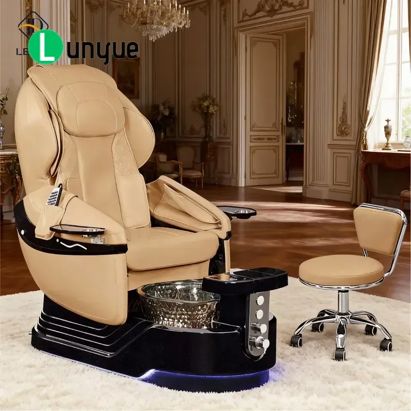 Adjustable Fiberglass Pedicure Chair with Anti Acetone Armrests Customizable Logo for Spa Nail Furniture Comfortable
