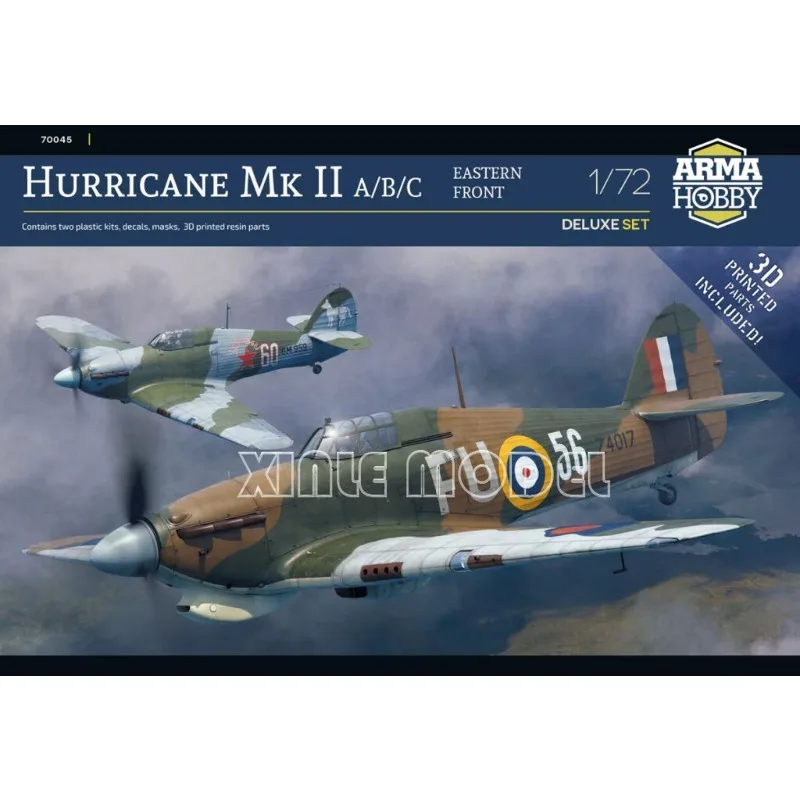 

Arma Hobby Plastic Assembled Plane Model Kit 70045 Hurricane Mk II A/B/C Eastern Front 1/72
