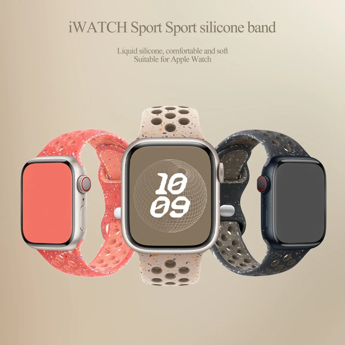 Color Point Silicone Band for Apple Watch Ultra 2 49mm Strap Series 10 46mm 38/40/41mm 42/44/45mm Bracelet Iwatch 9 8 7 6 SE 5 4