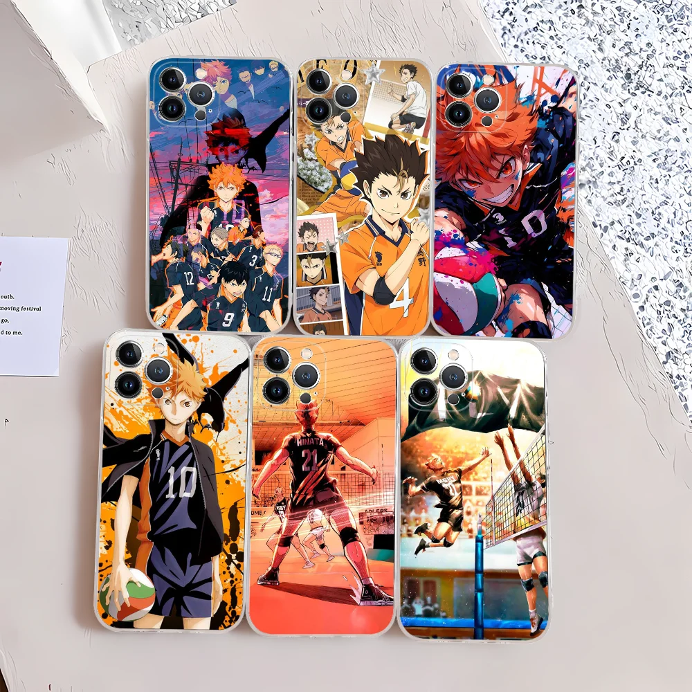 Anime Haikyuu School Volleyball Phone Case Silicone Soft For Iphone 16 15 14 13 12 11 Pro Mini XS MAX Plus X Cover