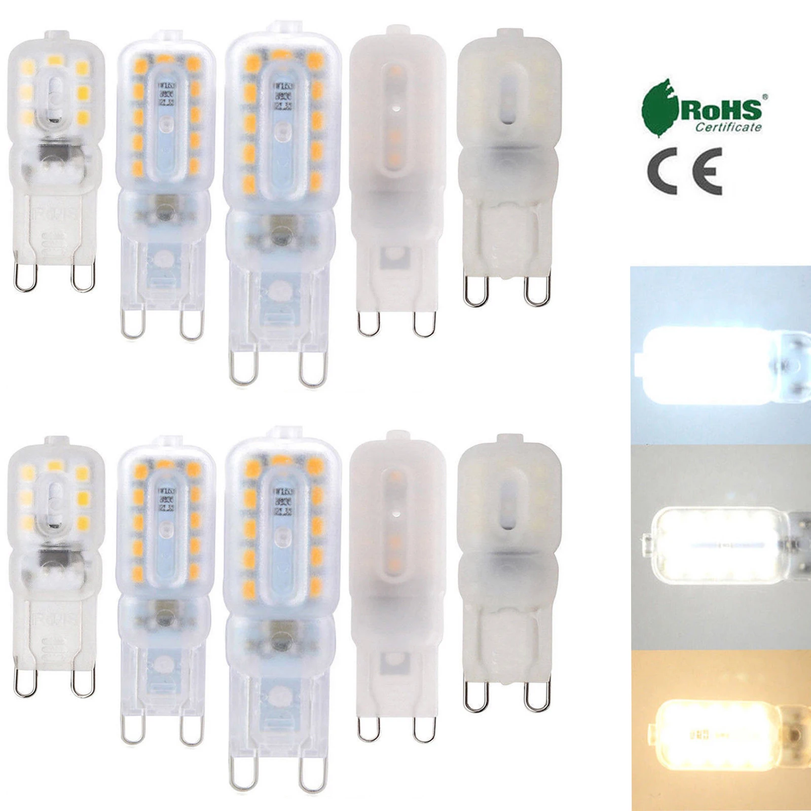 

20X Dimmable G9 Led Corn Bulb 3/5/7W Light Bulbs 220V 240V Cold Warm 22Leds 32Leds Clear Pc Shell 360 Beam Lampada Smd2835 Mini