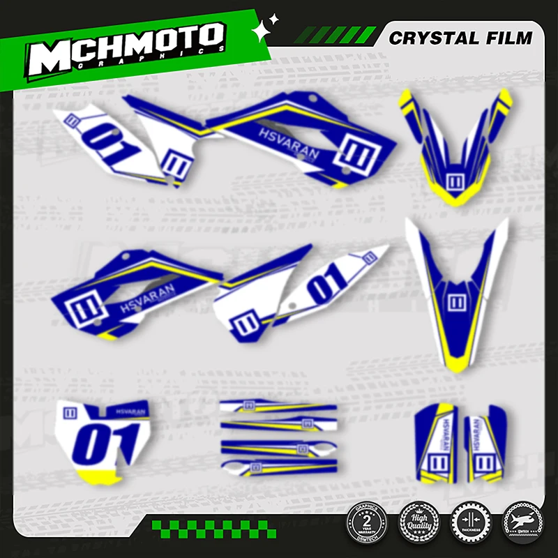

MCHMFG MOTOR For Husqvarna TC85 TC 85 2014 2015 2016 2017 Motorfiets Grafische Decal Stickers Kits 007