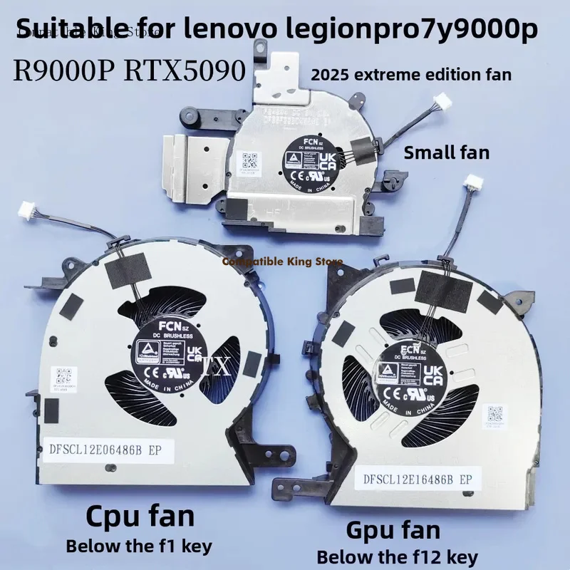 B For New fan for Lenovo Savior Legion pro7 Y9000P R9000P RTX5090 2025