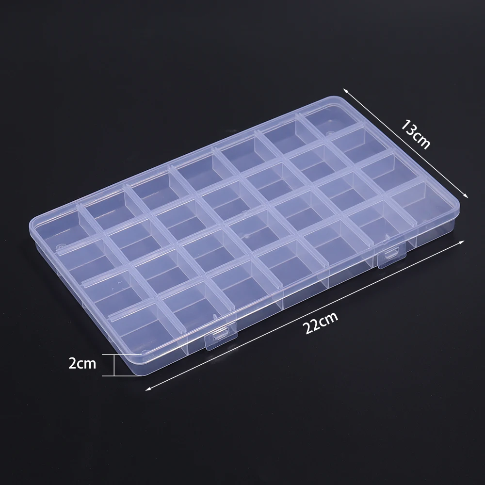 1Pc Multifunctional Clear Plastic Organizer Box with Grids Container Craft Storage for Beads Organizer Art DIY Jewelry