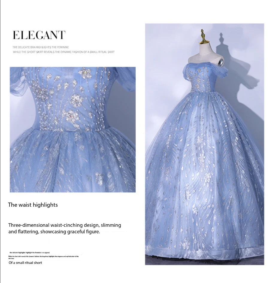 여성용 엔젤 펄 스팽글 스위트하트 볼 가운, 레이어드 튤 무지개빛 반짝이는 롱 생일 파티 드레스