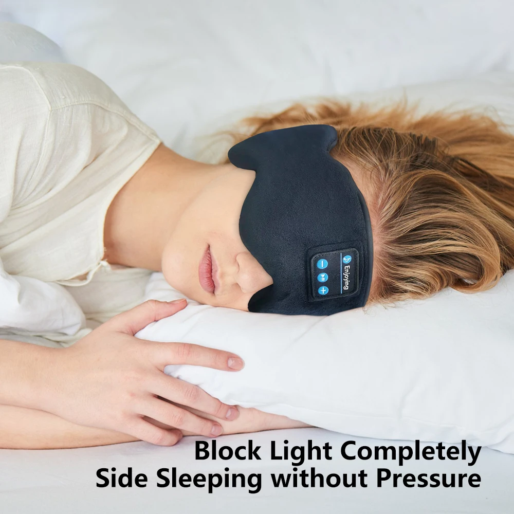 Mascarilla para dormir con Bluetooth 5,3, auriculares inalámbricos para dormir, sombra De ojos para hombres y mujeres