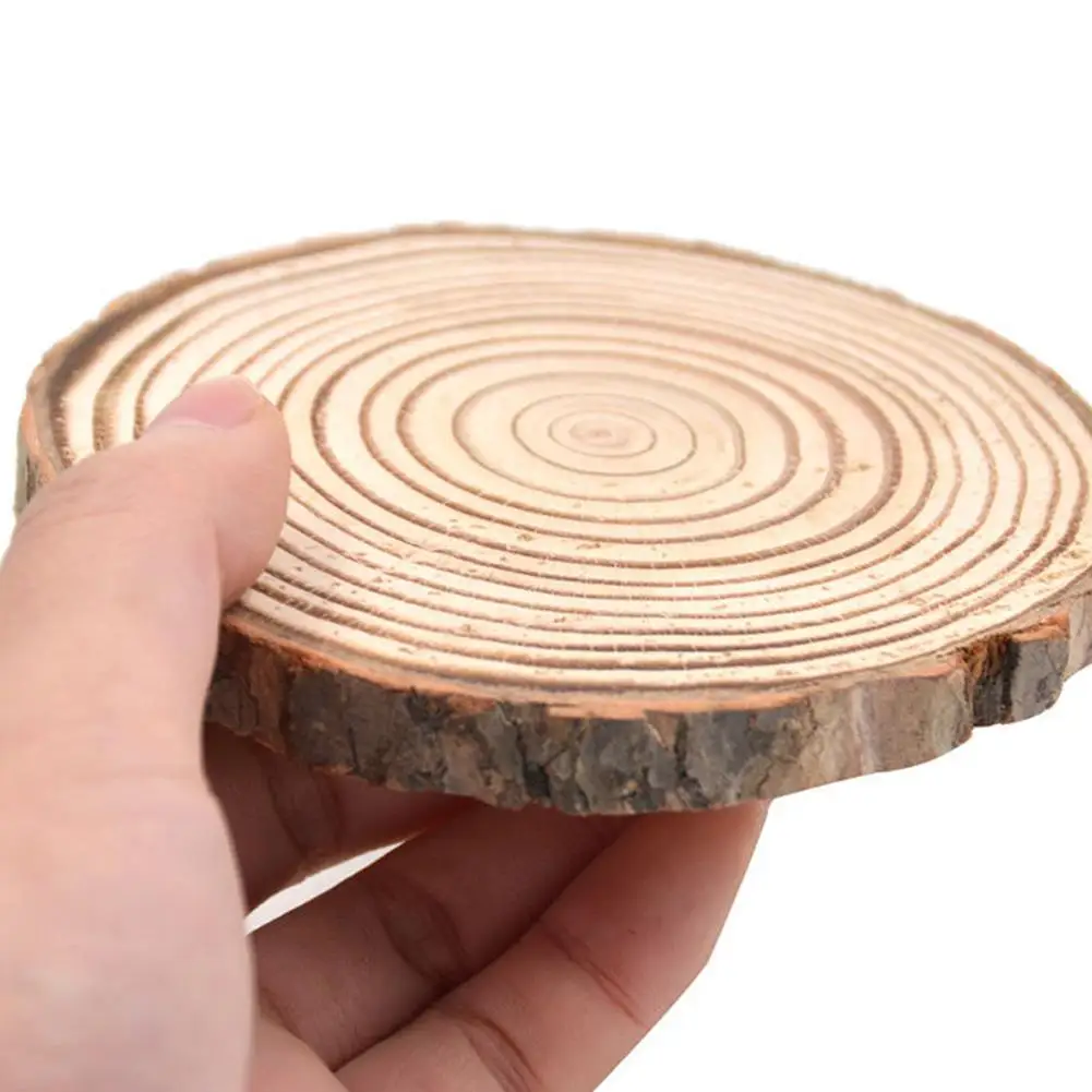 Natural Round Wooden Slice Cup Mat Coaster Tea Coffee Mug Drinks Holder for DIY Tableware Decor Durable Kitchen Decor Home