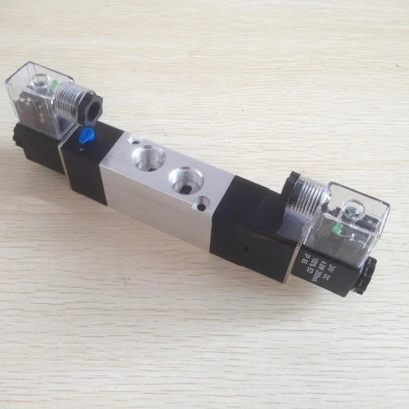 4V330 Series 5/3 Way Double Coil Solenoid Valve 1/4