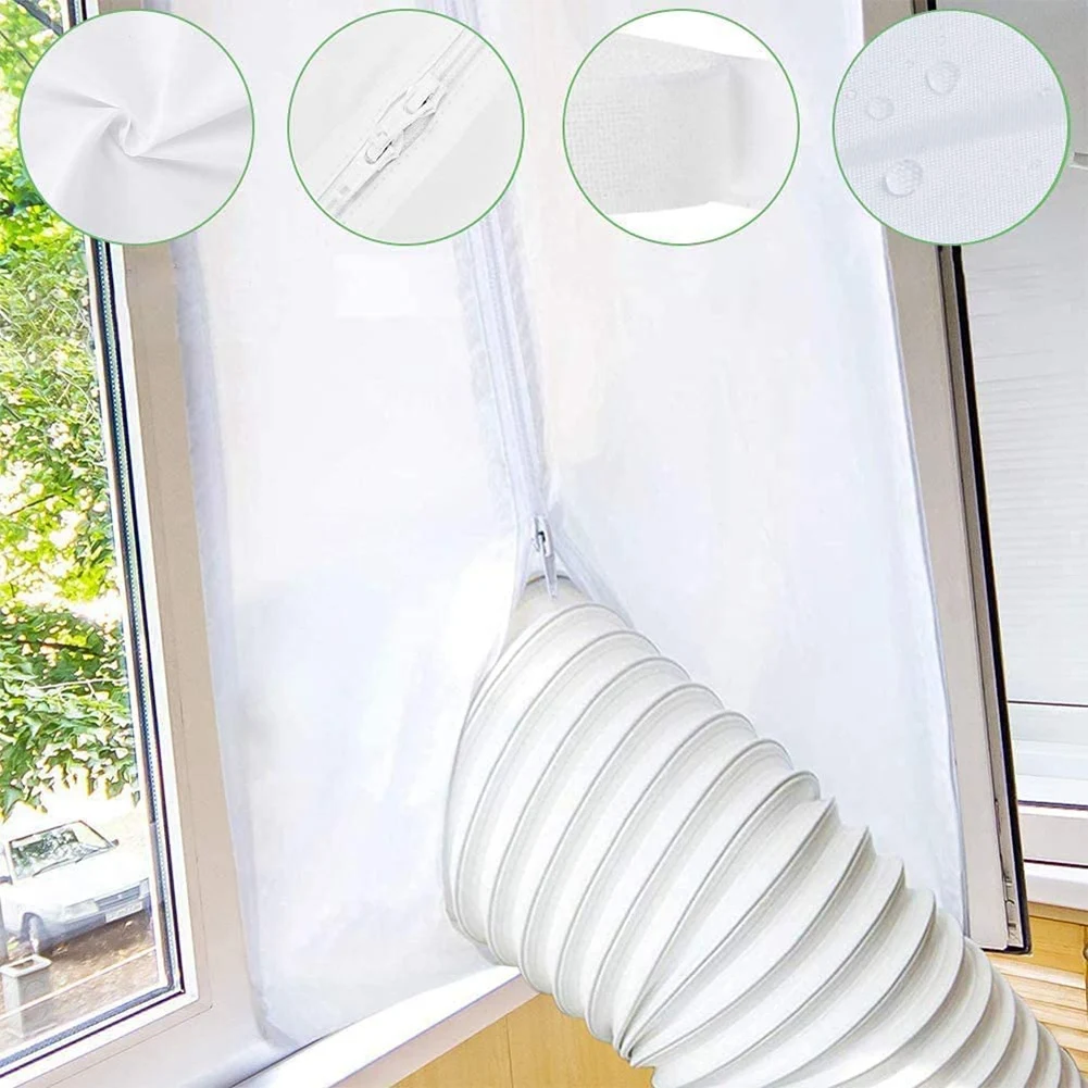 Plaque de grille de joint de fenêtre de verrouillage d'air, kit de bancs de fenêtre de sortie de climatiseur mobile, arrêt d'air chaud de 5 mètres