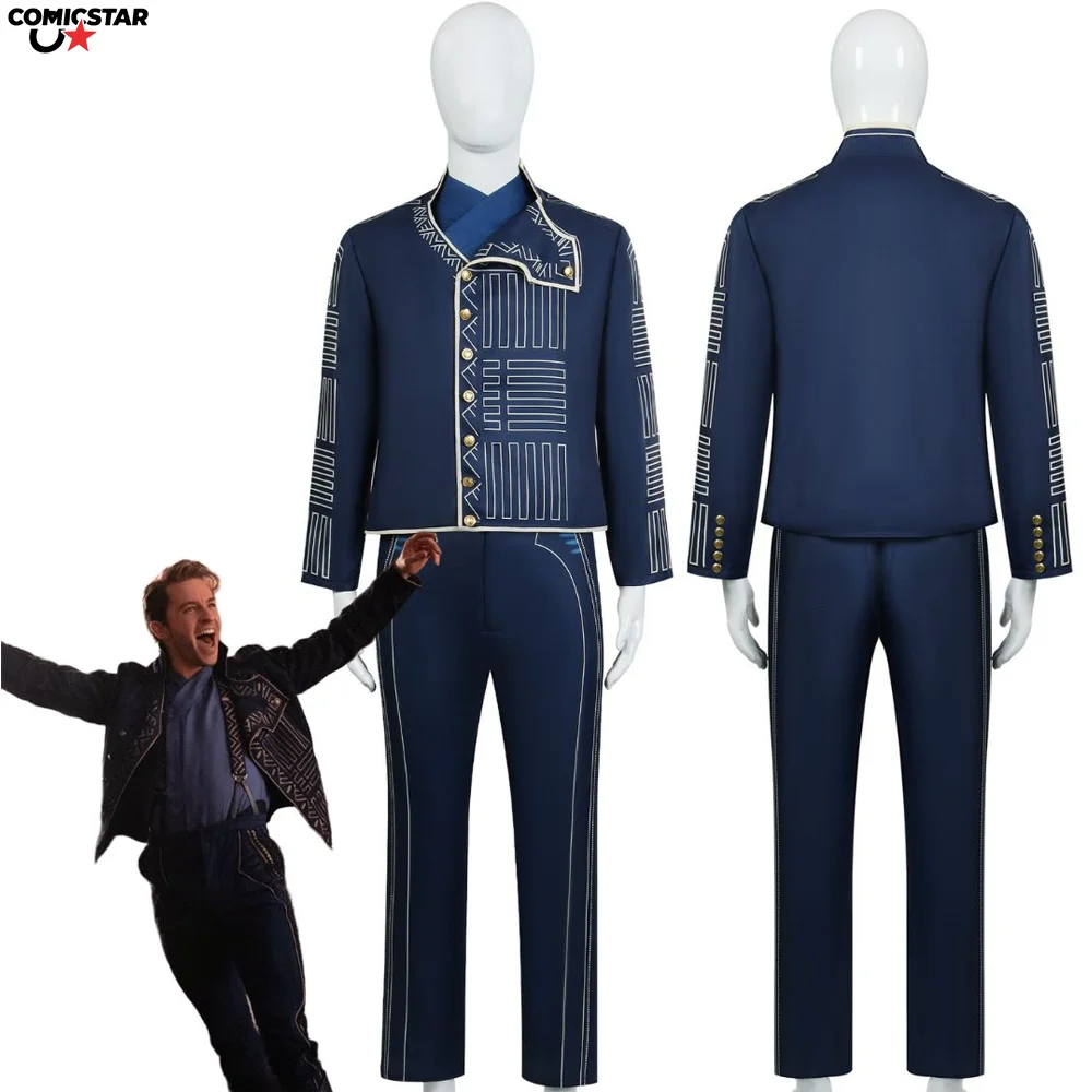 

Movie Wicked Prince Fiyero Costume Fantasia Cosplay Coat Pants Outfits for Boys Adult Men Male Halloween Party Disguise Suit
